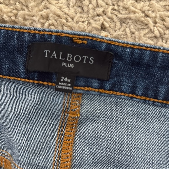 Talbots Plus Dark Blue Denim Mini Skirt 24w - Picture 4 of 5